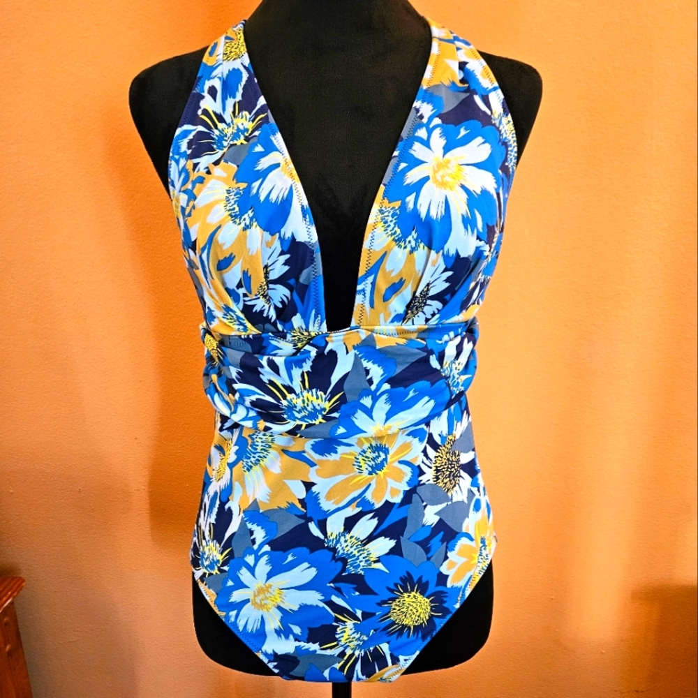 Adore Me Floral Blue One Piece Swimsuit
